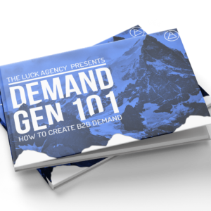 Marketing strategy cover outlining B2B demand generation strategies