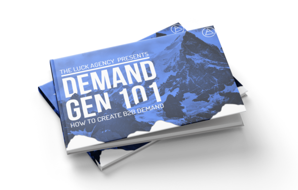 Marketing strategy cover outlining B2B demand generation strategies